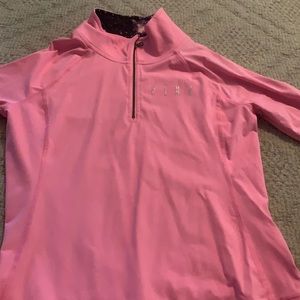 pink warm, dry-fit zip up